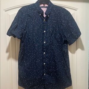 Ben Sherman Blue and White Casual Button Down Shirt